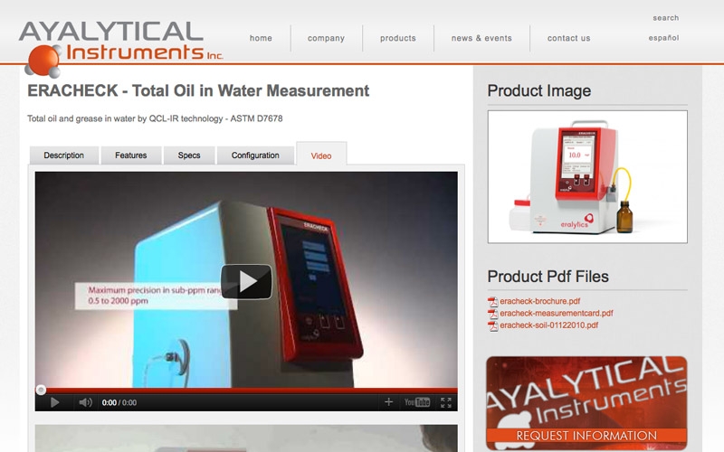 Ayalytical product page.